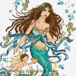 Lesley Teare Designs - Mermaid & Water Nymphs zoom 3 (cross stitch chart)