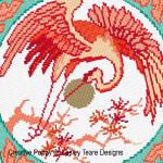 Lesley Teare Designs - Oriental Crane zoom 1 (cross stitch chart)