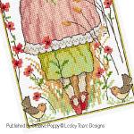 Lesley Teare Designs - Poppy Girl zoom 2 (cross stitch chart)