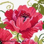 Lesley Teare Designs - Red Poppies zoom 2 (cross stitch chart)