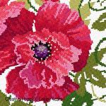Lesley Teare Designs - Red Poppies zoom 3 (cross stitch chart)