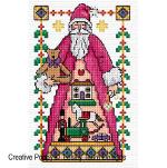Lesley Teare Designs - Santa cards zoom 1 (cross stitch chart)