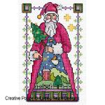 Lesley Teare Designs - Santa cards zoom 3 (cross stitch chart)