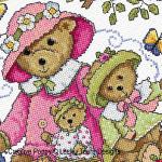 Lesley Teare Designs - Teddy Bears Picnic zoom 1 (cross stitch chart)