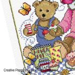 Lesley Teare Designs - Teddy Bears Picnic zoom 2 (cross stitch chart)