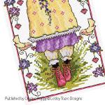 Lesley Teare Designs - Valentine Girl zoom 2 (cross stitch chart)