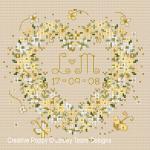 Lesley Teare Designs - Wedding Heart zoom 3 (cross stitch chart)