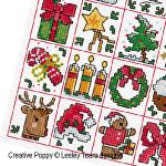 Lesley Teare Designs - 25 Christmas Tag motifs zoom 2 (cross stitch chart)