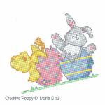 Maria Diaz - Easter Chick & Bunny zoom 2 (cross stitch chart)