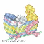 Maria Diaz - Easter Chick & Bunny zoom 3 (cross stitch chart)