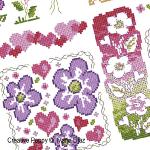 Maria Diaz - Pink and Purple Floral zoom 3 (cross stitch chart)