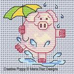 7 Little Pigs, designed by Maria Diaz - Cross stitch pattern chart (zoom 1)