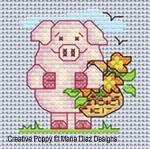 7 Little Pigs, designed by Maria Diaz - Cross stitch pattern chart (zoom 2)