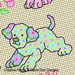 Puppy Love Cross stitch Mini motifs, designed by Maria Diaz - pattern chart (zoom 5)