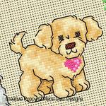 Puppy Love Cross stitch Mini motifs, designed by Maria Diaz - pattern chart (zoom 2)