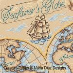 Maria Diaz - Seafarer\'s globe  zoom 4 (cross stitch chart)