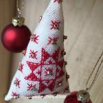 Marie-Anne Réthoret-Mélin - Miniature Christmas Cones (set of 3 hanging ornaments), zoom 3 (chart)