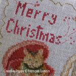 Monique Bonnin - Merry Christmas with Kitten, zoom 4 (Cross stitch chart)