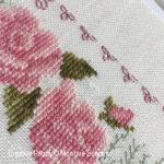 Monique Bonnin - Old Garden Roses (Best Wishes), zoom 3 (Cross stitch chart)