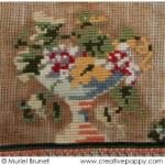 Antique Countryside sampler dated 1872 - Reproduction sampler - charted by Muriel Berceville (zoom 1)