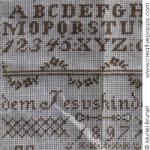 Small German Sampler 1897 D.E. - Reproduction sampler - charted by Muriel Berceville (zoom 3)