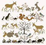 Mother and baby animals, Winter (large) - cross stitch pattern - by Perrette Samouiloff (zoom 2)