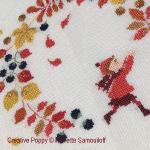 Perrette Samouiloff - Blackberry Wreath, zoom 1 (Cross stitch chart)