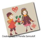 Perrette Samouiloff - Children\'s Christmas - 3 motifs zoom 4 (cross stitch chart)