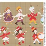Happy childhood collection - Carnival - cross stitch pattern - by Perrette Samouiloff (zoom 3)