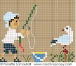Happy Childhood,Seaside (large) - cross stitch pattern - by Perrette Samouiloff (zoom 3)