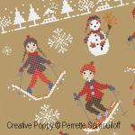 Perrette Samouiloff - Up and Down the slope (the skiers) zoom 1 (cross stitch chart)