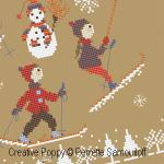 Perrette Samouiloff - Up and Down the slope (the skiers) zoom 3 (cross stitch chart)