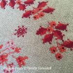 Perrette Samouiloff - Red Berries Christmas Wreath zoom 2 (cross stitch chart)