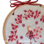 Perrette Samouiloff - Red Berries Christmas Wreath zoom 4 (cross stitch chart)