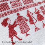 Perrette Samouiloff - The seamstress zoom 3 (cross stitch chart)