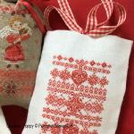 Perrette Samouiloff - Small Christmas Gift Bags - Angel, Hearts, Jacquard motifs, zoom 3 (Cross stitch chart)