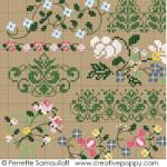 Thousand-flowers Borders - cross stitch pattern - by Perrette Samouiloff (zoom 3)
