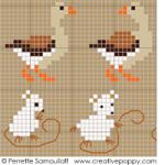 Happy Childhood, The geese (large) - cross stitch pattern - by Perrette Samouiloff (zoom 3)