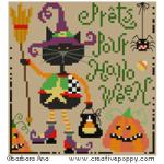 Halloween cat - cross stitch pattern - by Barbara Ana Designs (zoom 4)