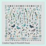 Riverdrift House - Birds - Patchwork style zoom 4 (cross stitch chart)