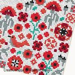 Riverdrift House - Welcome Poppy Heart zoom 1 (cross stitch chart)