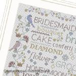 Riverdrift House - Birds and Words - Wedding / Anniversary Sampler zoom 2 (cross stitch chart)