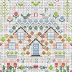 Riverdrift House - Spring Cottage Sampler zoom 1 (cross stitch chart)