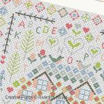 Riverdrift House - Spring Cottage Sampler zoom 2 (cross stitch chart)