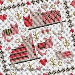 Riverdrift House - Mini Cosy Cats zoom 1 (cross stitch chart)