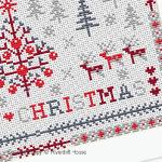 Riverdrift House - Happy Christmas Sampler  zoom 2 (cross stitch chart)