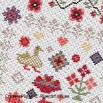 Riverdrift House - Lavender House Sampler zoom 2 (cross stitch chart)