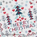 Riverdrift House - Merry Christmas Birds zoom 1 (cross stitch chart)