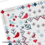 Riverdrift House - Merry Christmas Birds zoom 2 (cross stitch chart)