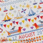 Riverdrift House - Seaside Baby Sampler zoom 2 (cross stitch chart)